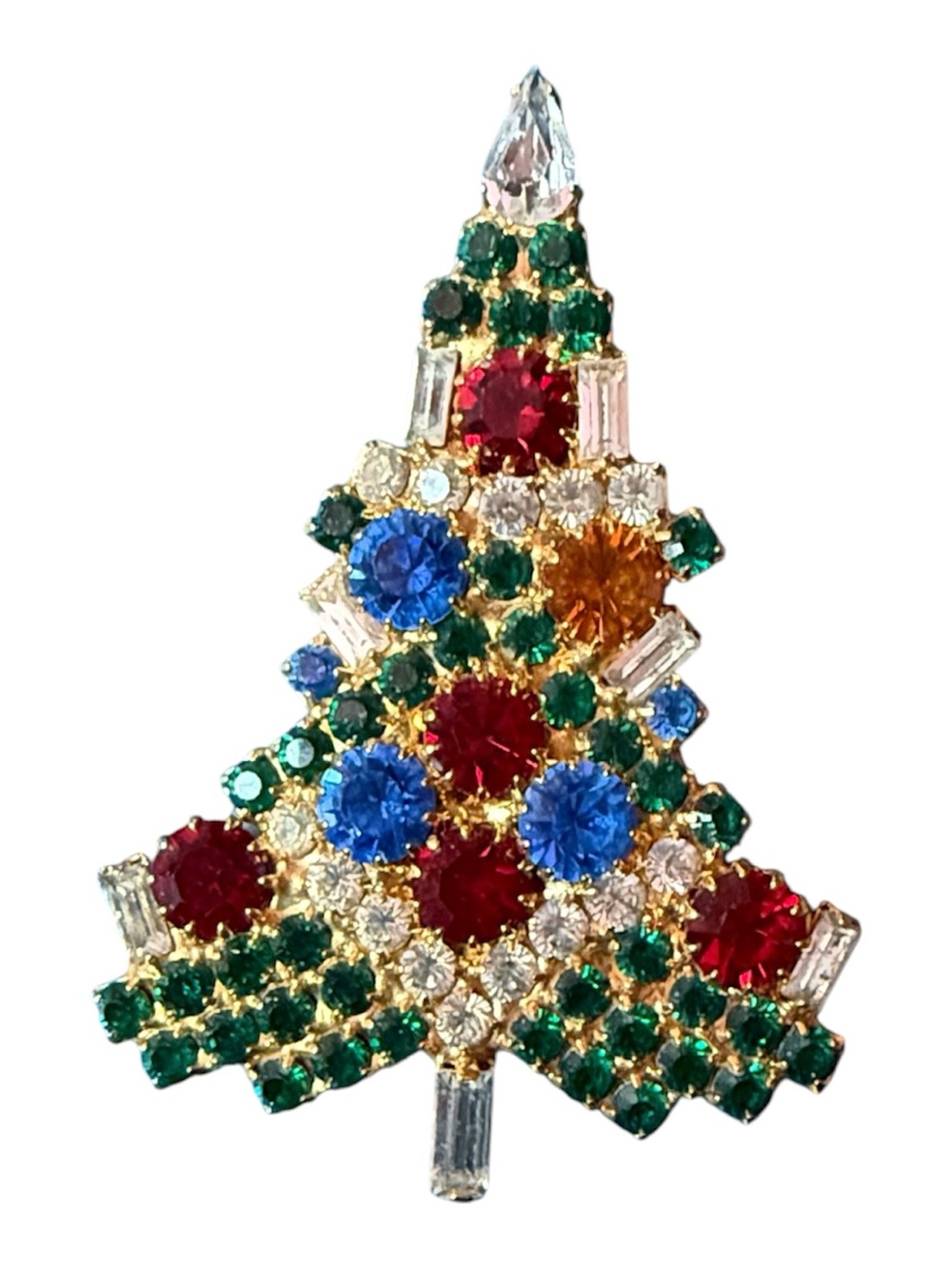Unsigned Eisenberg Christmas Tree Brooch
